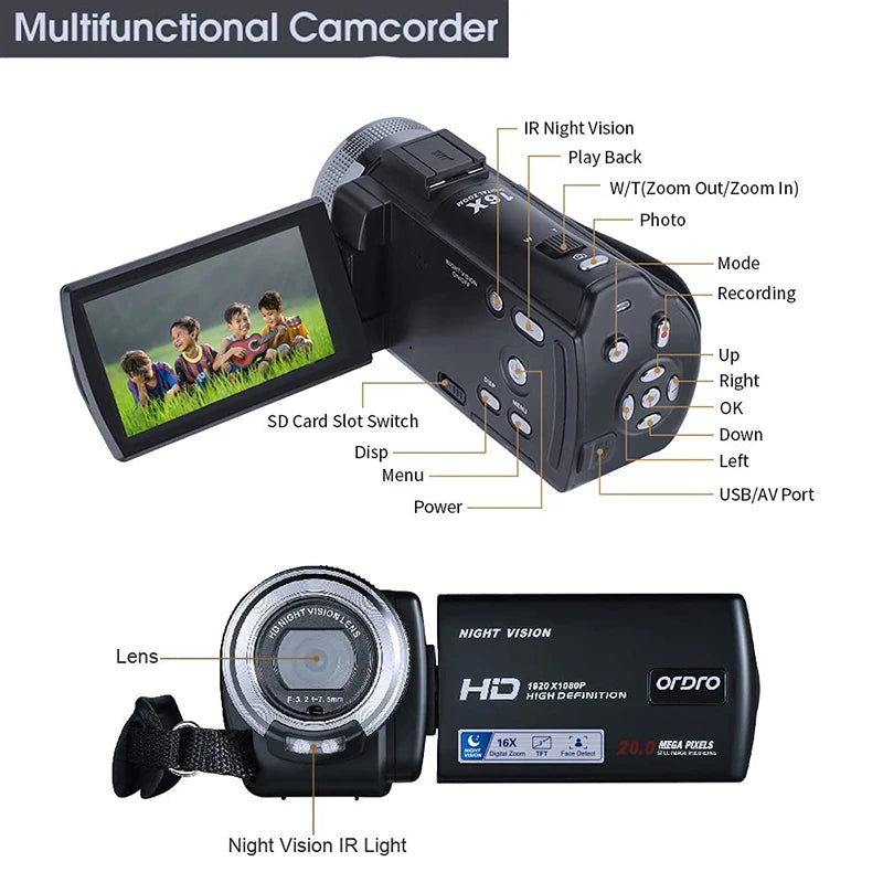 ORDRO HDV-V12 Vintage Camcorder